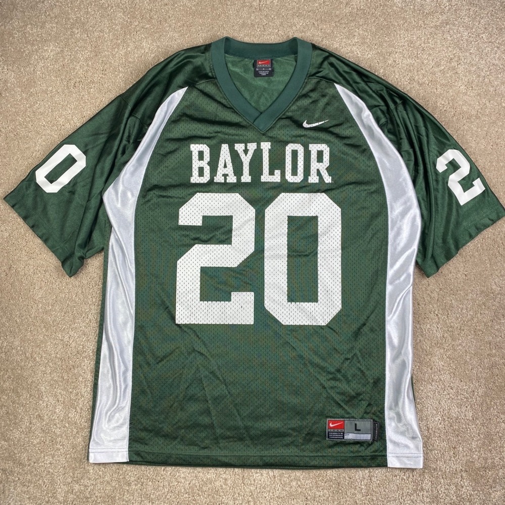 Nike Baylor Bears Football Jersey Green White #20 Mens Large NCAA Sportswear